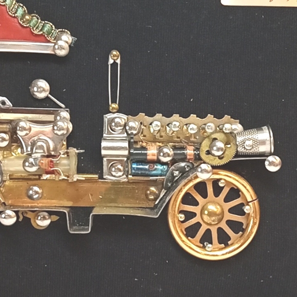 Vintage steampunk wall art of 1909 Rolls Royce. - Picture 4 of 6